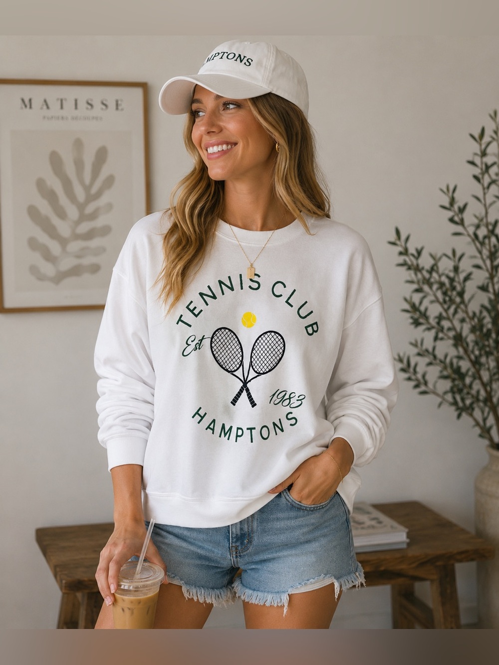 Green Envelope Tennis Crewneck Sweatshirt sz L NWT!